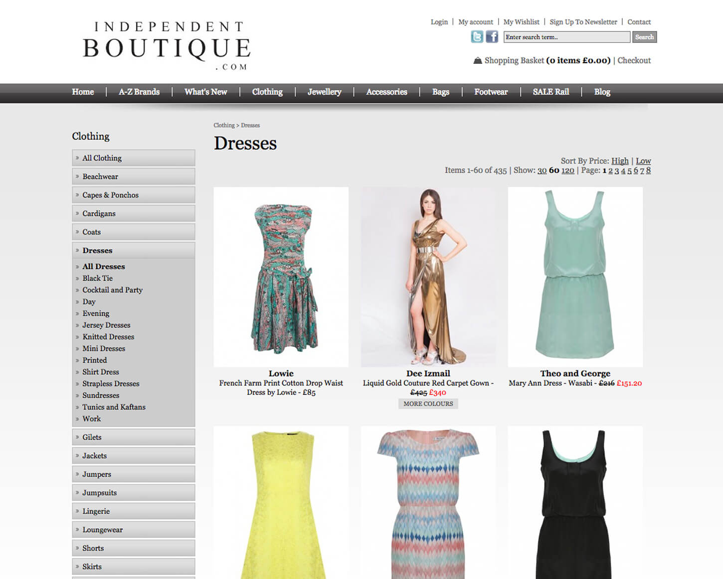 Independent Boutique website