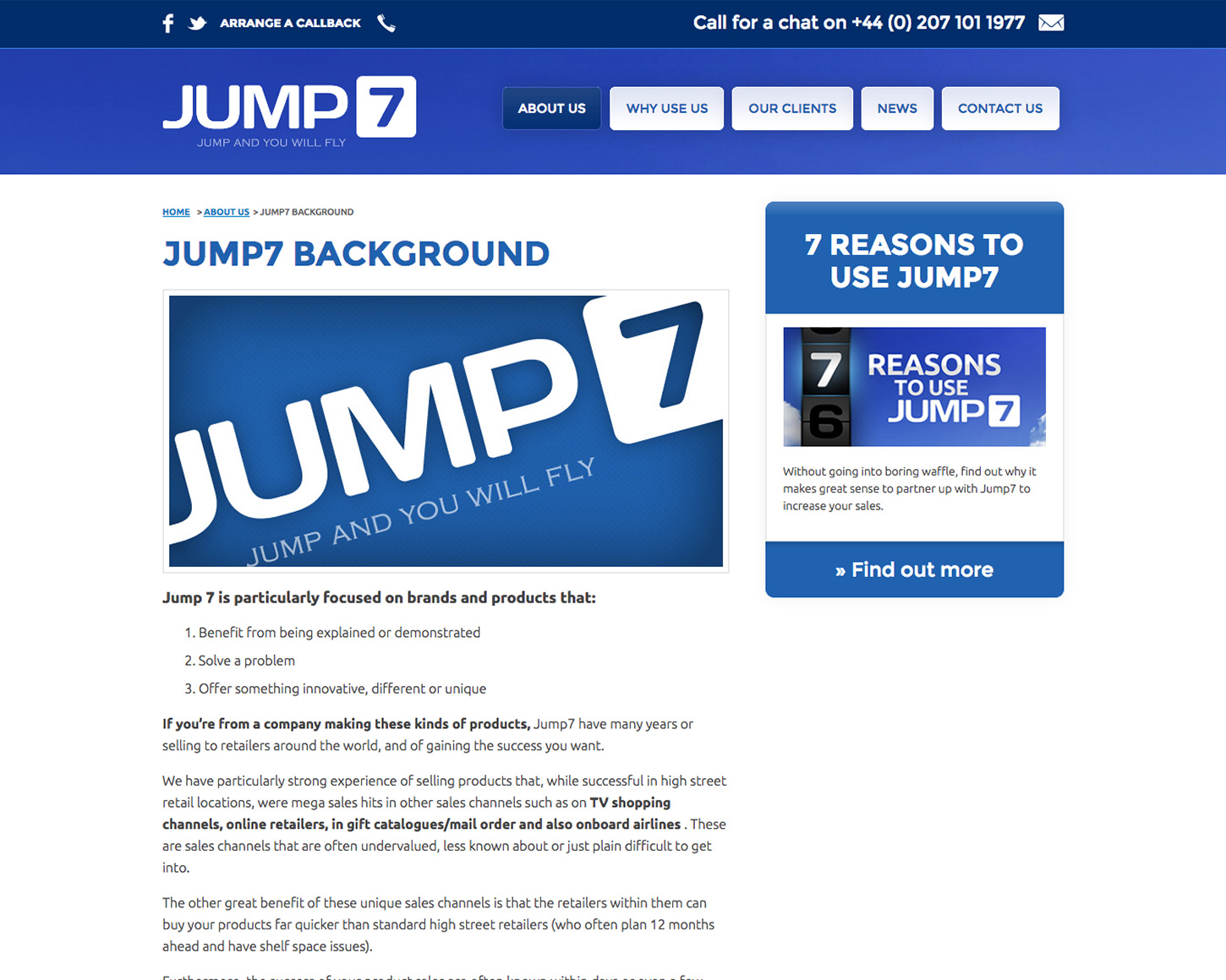 Jump7 website