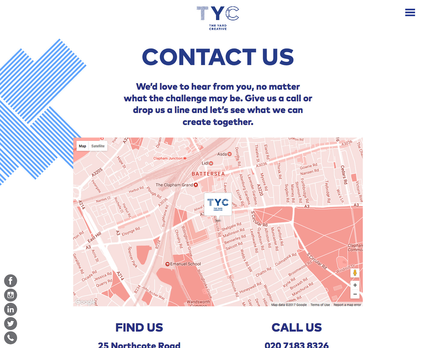 The Yard Creative website